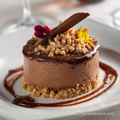 Postre de Chocolate: Mousse Intenso y Elegante con Crumble Crujiente