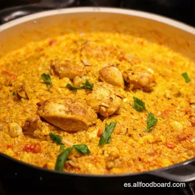 Paella de Pollo Receta Cl&aacute;sica con Sabor a Valencia Tarjeta de receta