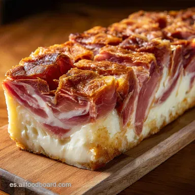 Pan Relleno: Receta de Jam&oacute;n y Queso, El Rey de las Fiestas Tarjeta de receta