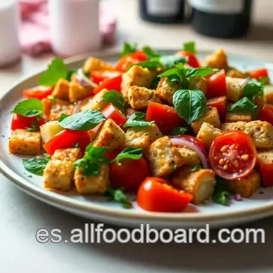 Panzanella Toscana Aut&eacute;ntica: &iexcl;La Ensalada Italiana de Verano! Tarjeta de receta
