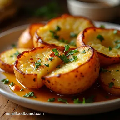 Papas R&uacute;sticas al Horno Corteza Dorada y Cremosas Tarjeta de receta