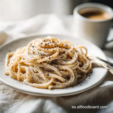 Pasta Cacio e Pepe Receta: Sedosa en 15 Min Tarjeta de receta