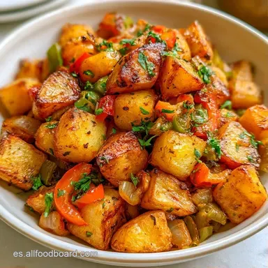 Patatas A Lo Pobre Para 4 Personas Tarjeta de receta