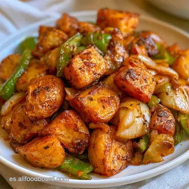 Patatas A Lo Pobre al Horno Tarjeta de receta