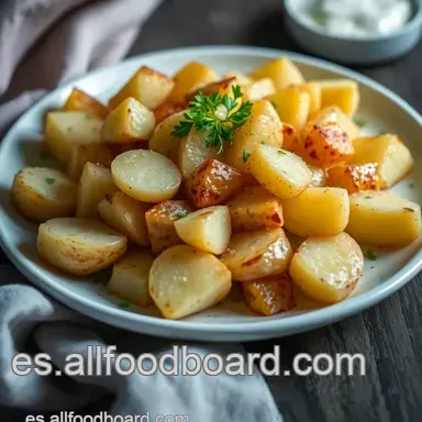 Patatas al Cabrales Receta Patatas: &iexcl;Tapa Asturiana Cremosa! Tarjeta de receta