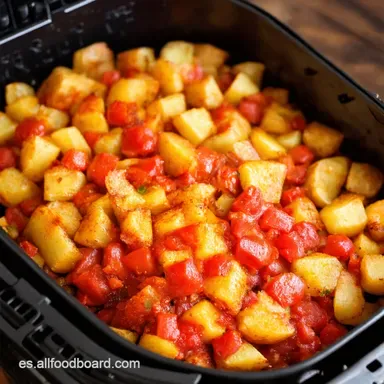 Patatas Bravas Express Air Fryer Recipe Qu&eacute; Rico Tarjeta de receta