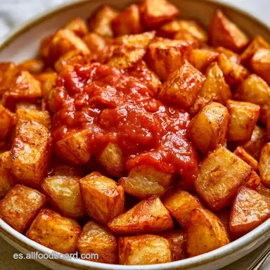 Patatas Bravas Crujientes Tarjeta de receta