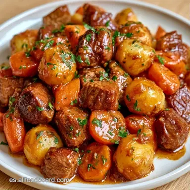 Patatas Guisadas Con Carne en 90 Minutos Tarjeta de receta