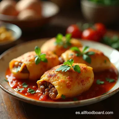 Patatas Rellenas con Carne Receta F&aacute;cil y Sabrosa Tarjeta de receta