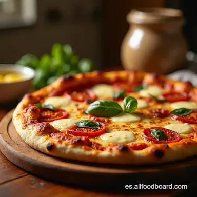 PIZZA CASERA Qu&eacute; Rica Mi Receta Familiar F&aacute;cil Tarjeta de receta