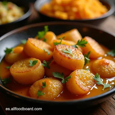 PL&Aacute;TANOS CARAMELIZADOS en Bandeja Especial Navidad Tarjeta de receta