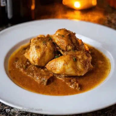 Pollo al Ajillo Casero con Jerez Receta F&aacute;cil Tarjeta de receta