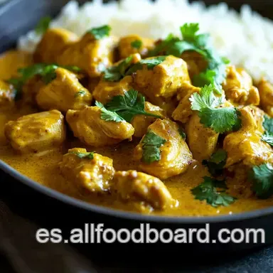 Pollo al Curry Cremoso &iexcl;Estilo Abuela, pero Moderno! Tarjeta de receta