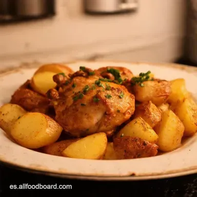Pollo al Horno con Patatas Receta Familiar M&aacute;s F&aacute;cil Imposible Tarjeta de receta