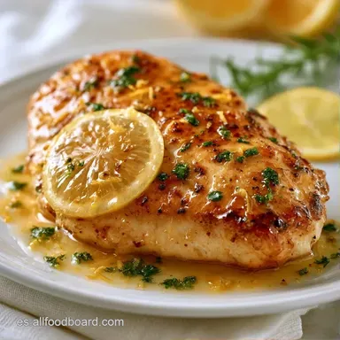 Pollo Al Limón para 4 Personas Tarjeta de receta