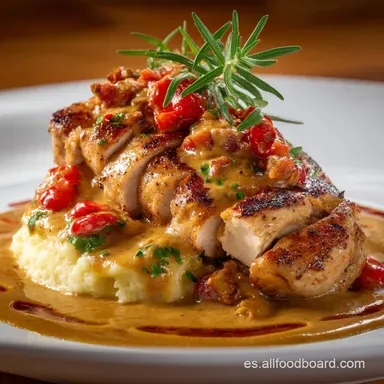 POLLO CREMOSO a la Florentina: La Salsa Perfecta en 35 Minutos Tarjeta de receta