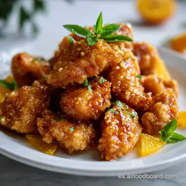 A La Naranja: Pollo Crujiente y Meloso con Salsa C&iacute;trica Tarjeta de receta