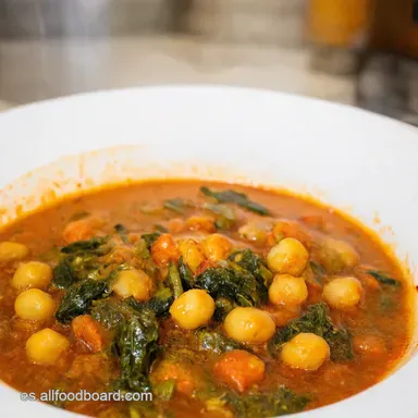 Potaje de Vigilia Receta de la Abuela con Garbanzos y Espinacas Tarjeta de receta