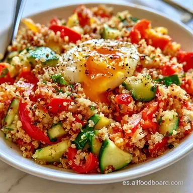 Quinoa con Huevo y Calabacín Tarjeta de receta