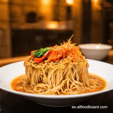 Ramen Picant&oacute;n con Aceite de Chile y Kimchi &Ntilde;am Tarjeta de receta