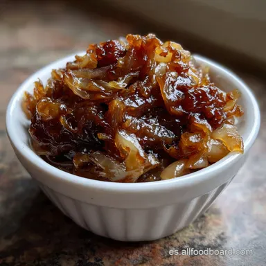Cebolla Caramelizada Receta Cl&aacute;sica Tarjeta de receta