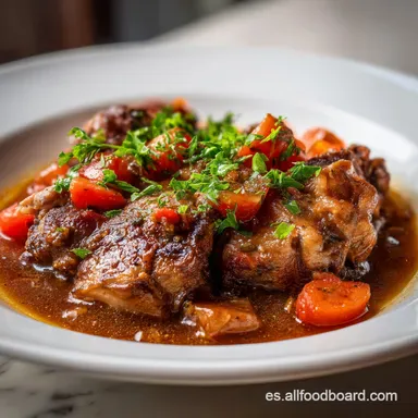 Receta de Conejo Guisado para 4 Porciones Tarjeta de receta