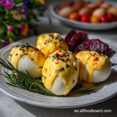 Huevos Rellenos Tradicionales: Receta F&aacute;cil y Perfecta Tarjeta de receta