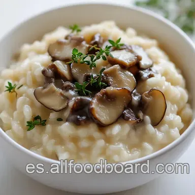 Risotto de Setas Meloso: &iexcl;Receta Cremosa con Sabor a Sierra! Tarjeta de receta