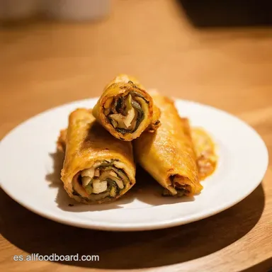Rollitos de Ternera Enoki Receta Asi&aacute;tica F&aacute;cil y Deliciosa Tarjeta de receta
