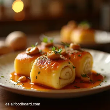Rollos de Canela de Pl&aacute;tano y Nueces El Mejor Postre Casero Tarjeta de receta