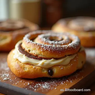 Cinnamon Rolls de Cookies and Cream Los Rolls Caseros m&aacute;s Irresistibles Tarjeta de receta