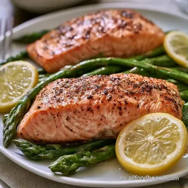 Salm&oacute;n Al Horno Saludable En 35 Minutos Tarjeta de receta