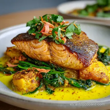 Salm&oacute;n con C&uacute;rcuma para Dieta en 22 Min Tarjeta de receta