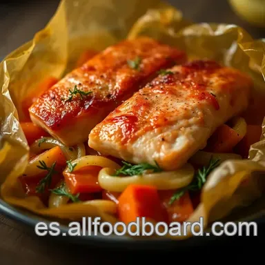 Salm&oacute;n en Papillote &iexcl;F&aacute;cil y Jugoso! Receta Estrella ⭐ Tarjeta de receta