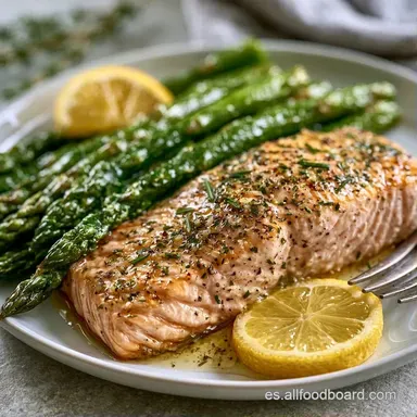 Salmón y Espárragos en 25 Minutos Tarjeta de receta