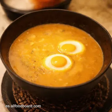 Sopa China de Huevo Hilo de Oro Receta F&aacute;cil y Reconfortante Tarjeta de receta