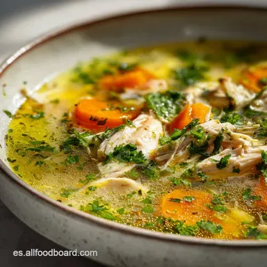 Sop&oacute;n de pollo: Receta Casera F&aacute;cil en 1 Hora Tarjeta de receta