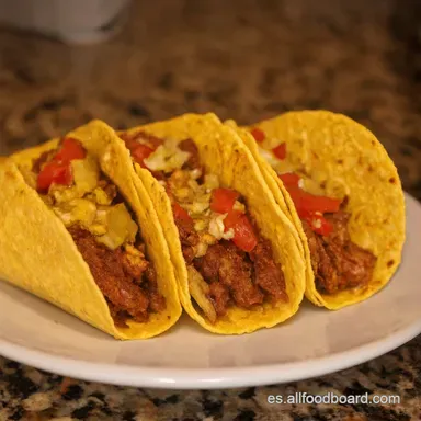 Receta Tacos Mexicanos Aut&eacute;nticos Sabor Casero Tarjeta de receta