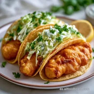 Tacos Pescado Estilo Ensenada Crujientes Tarjeta de receta