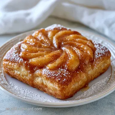Receta Con Ojaldre De Manzana en 30 Min Tarjeta de receta