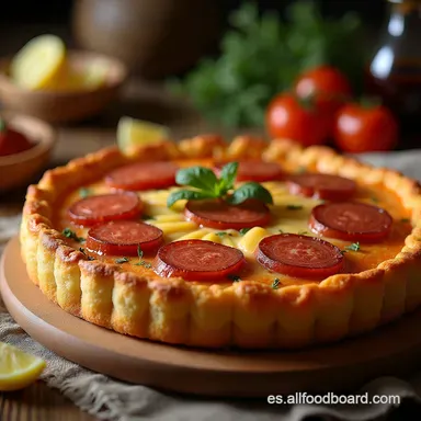 Tarta de Pan con Salchichas Receta de Aprovechamiento F&aacute;cil y Sabrosa Tarjeta de receta