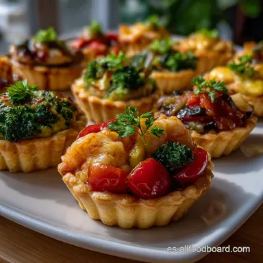 Tartaletas Saladas con Sobrasada y Salm&oacute;n Tarjeta de receta