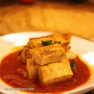 Tofu Sal y Pimienta El Secreto Crujiente Chino Tarjeta de receta