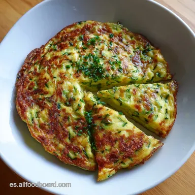 Tortilla de Calabac&iacute;n: Receta para 4 Raciones Tarjeta de receta