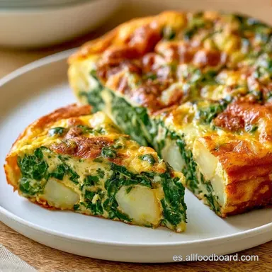 Tortilla De Patatas Con Espinacas Tarjeta de receta