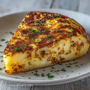Tortilla de Patatas para 4 Personas Tarjeta de receta