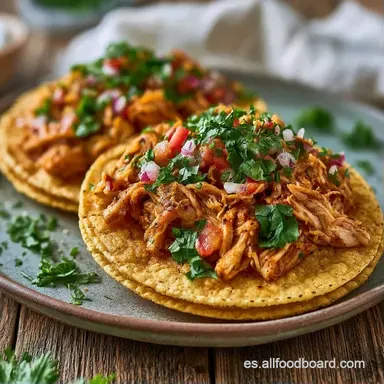 Tostadas de Pollo en 25 Minutos Tarjeta de receta