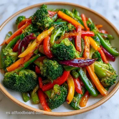 Verduras Salteadas para 4 Personas Tarjeta de receta
