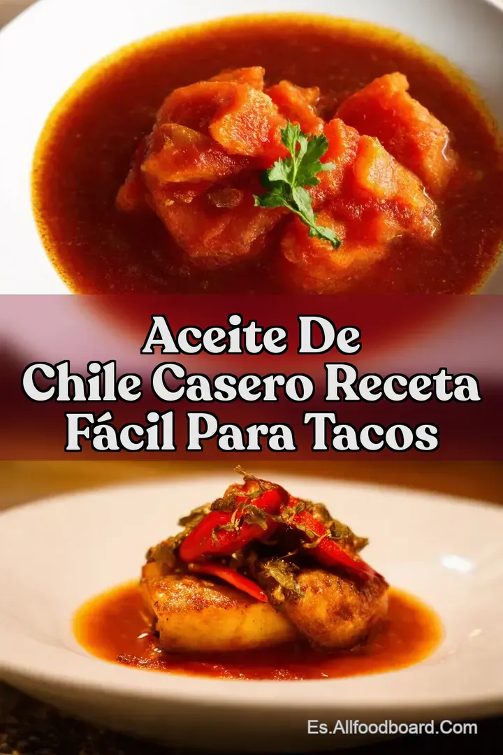 Aceite de Chile Casero Receta F&aacute;cil Para Tacos