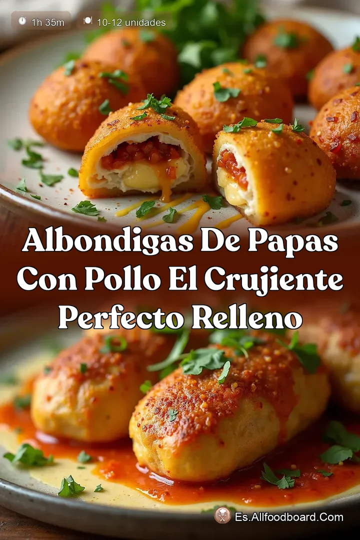 Albondigas de Papas con Pollo El Crujiente Perfecto Relleno